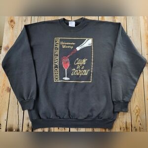 vintage '90s Heineman Winery "caught in a downpour" sweatshirt